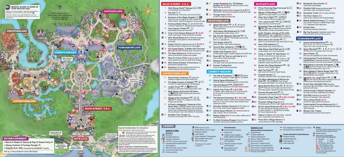 Disney World Magic Kingdom mappa