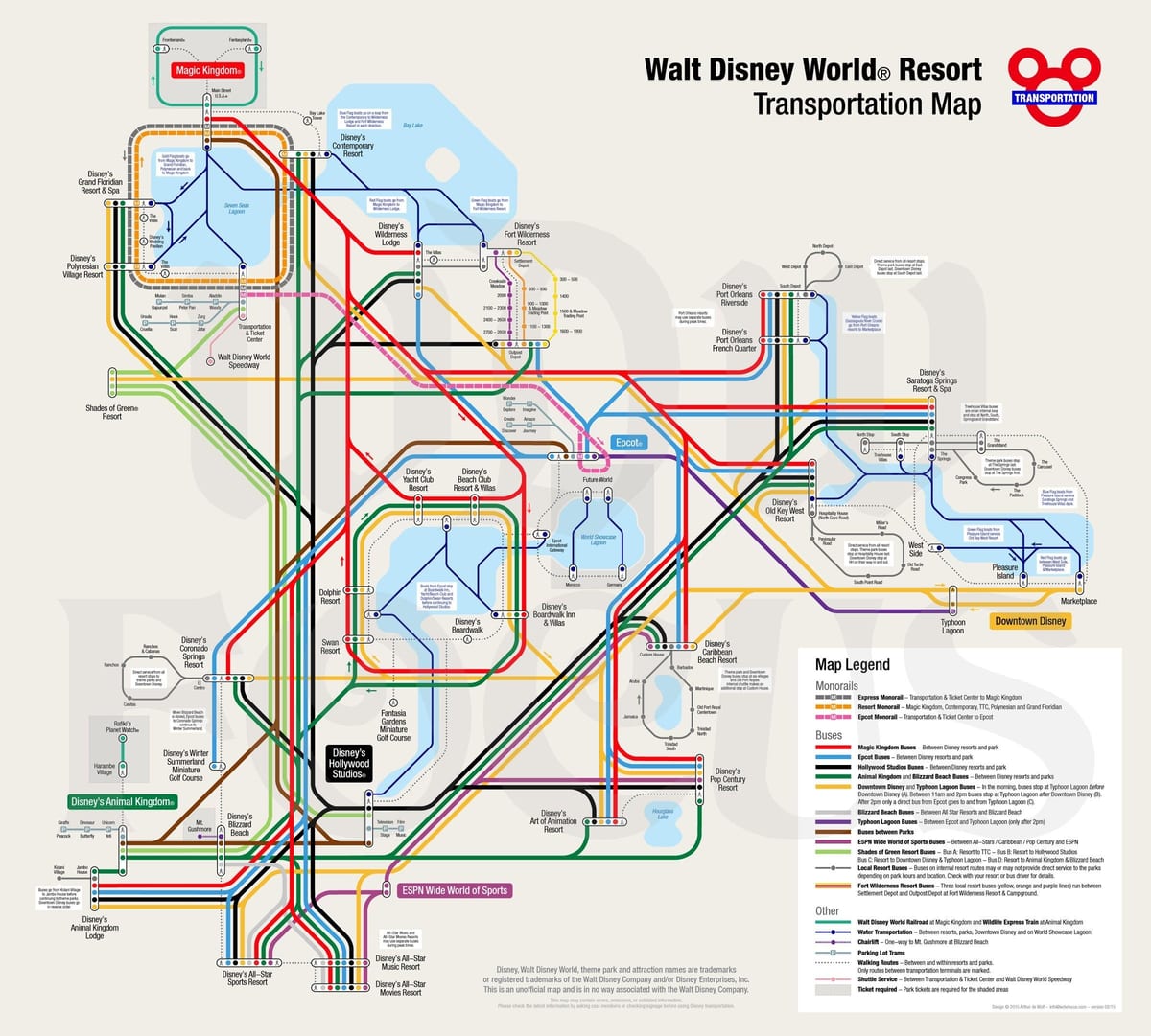 Walt Disney World monorotaia mappa