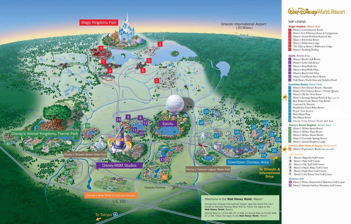 mappa di Disney World