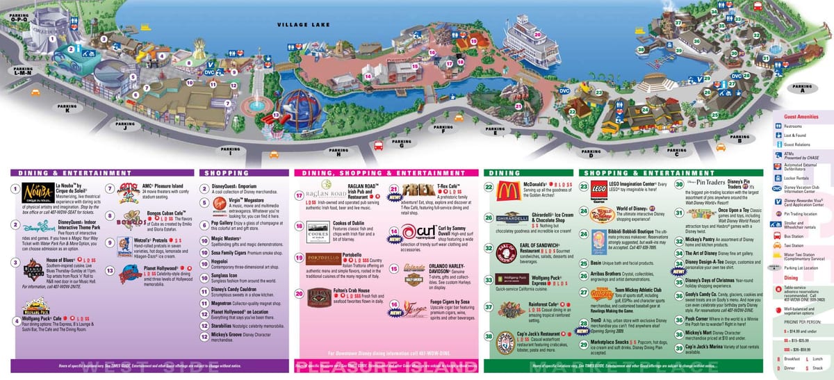 downtown Disney di Orlando mappa