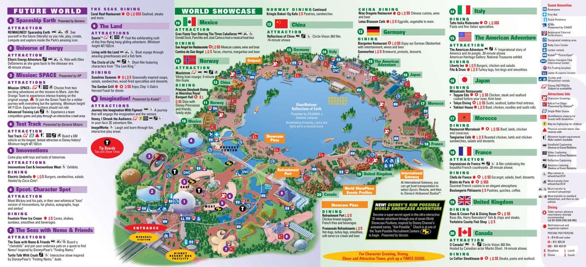 EPCOT Disney mappa del Mondo