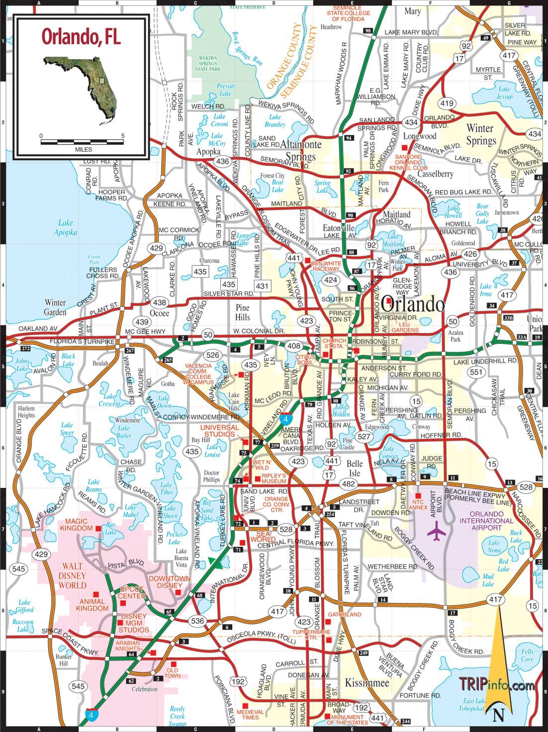 Orlando Florida mappa