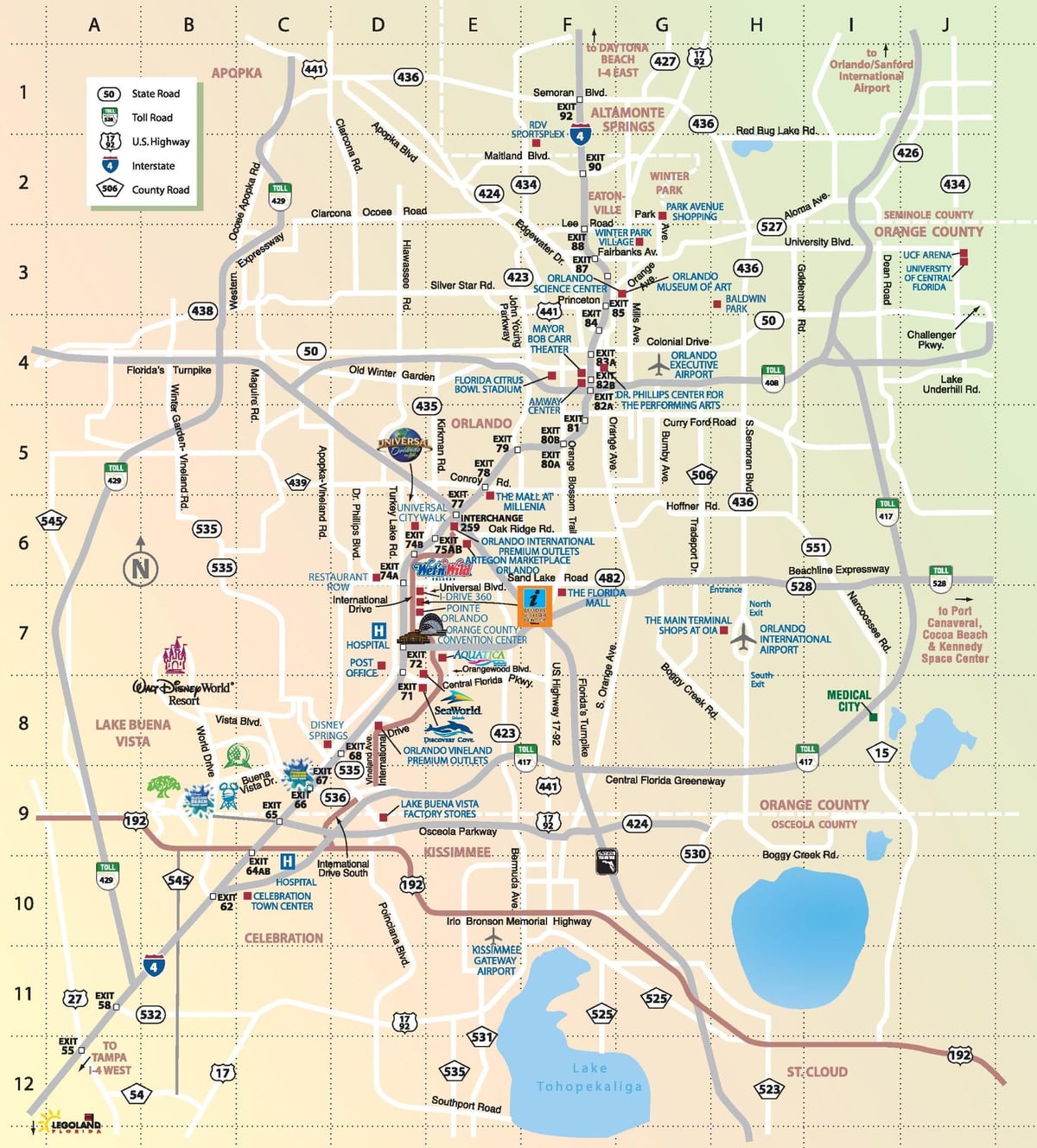 Orlando (Florida) mappa