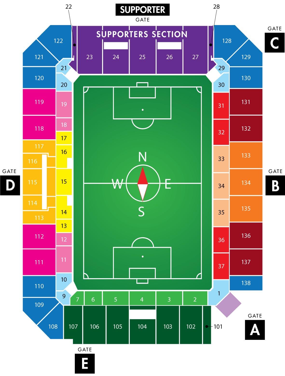 Orlando city soccer stadium mappa