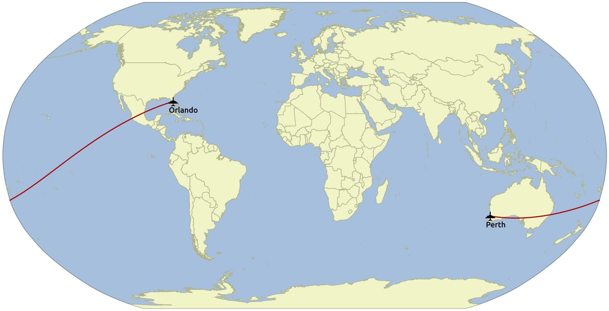Orlando nella mappa del Mondo