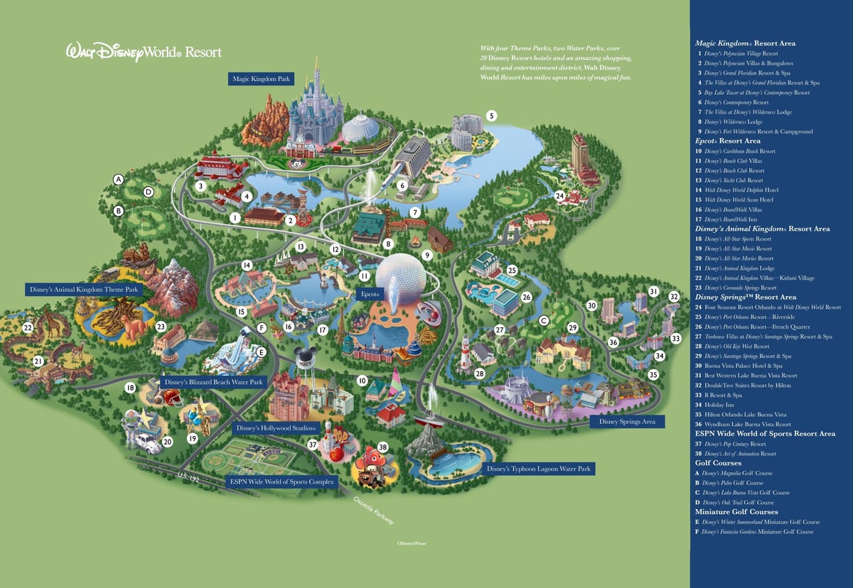 mappa di WDW